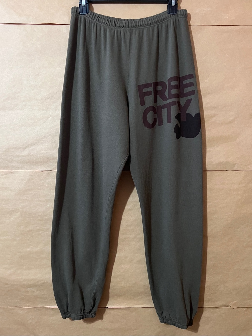 FreeCity | Logo Sweatpants Dove Pull-On Drawstring Jogger Pants Coco Pony Size M